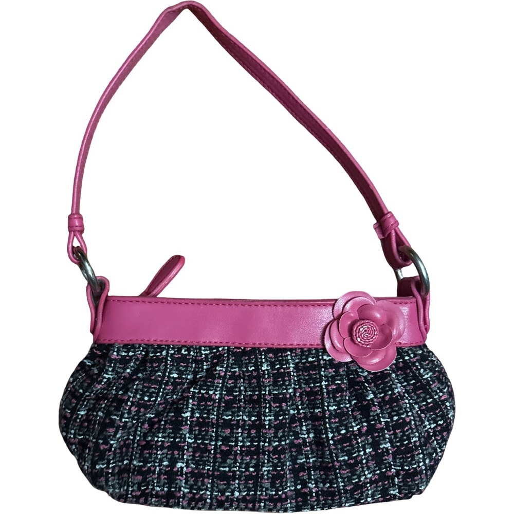 Chateau Pink and Black Tweed Women's Purse